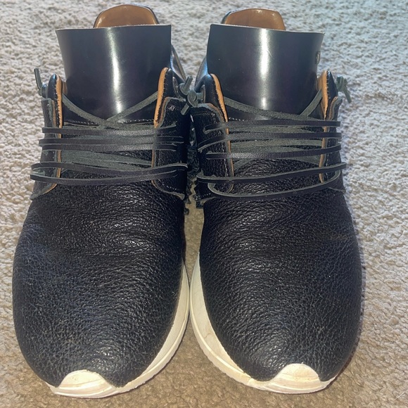 Esseutesse black and white leather sneakers size 38 - Picture 5 of 14